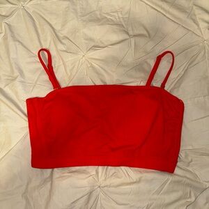 Red Women's swim top